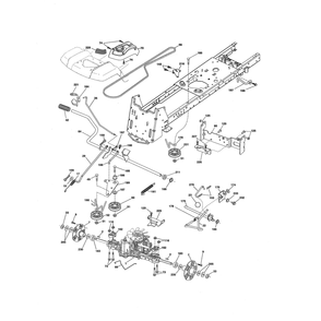 Drive Diagram and Parts List for LGT24K54 240470 Husqvarna Lawn Tractor