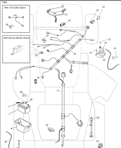 Electrical Diagram and Parts List for YTH21K46 (96043008500)(2009-08) Husqvarna Lawn Mower