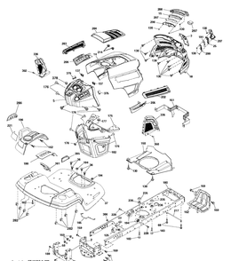 Chassis And Enclosures Diagram and Parts List for YT42DXLS  Husqvarna Lawn Tractor