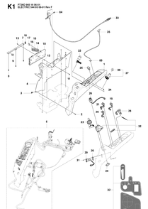 Electrical 2 Diagram and Parts List for PT26D (965160601)(2008-03) Husqvarna Lawn Mower