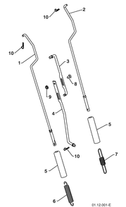 Handles 2 Diagram and Parts List for 1830SB (96193005000)(2009-08) Husqvarna Snow Blower