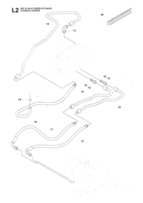 Hydraulic Pump - Motor 2 Diagram and Parts List for R175AWD (965105001)(2007-01) Husqvarna Lawn Tractor