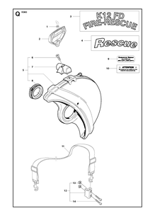 Rescue Diagram and Parts List for K960 2008-12 Husqvarna Lawn Tractor Accessories
