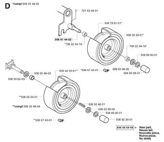 Wheels And Tires Diagram and Parts List for R13 2003-01 Husqvarna Lawn Tractor