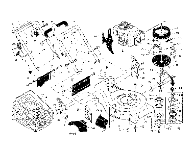 Engine/housing/handle Diagram and Parts List for 96143006700  Husqvarna Lawn Mower