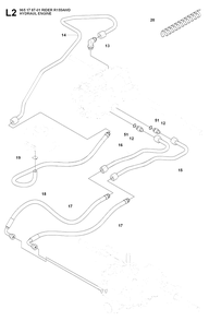 Hydraulic Pump - Motor Diagram and Parts List for R155AWD (965178701)(2007-03) Husqvarna Lawn Tractor