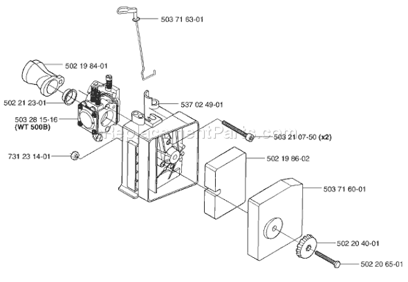 Page B Diagram and Parts List for 225H60 2002-06 Husqvarna Trimmer