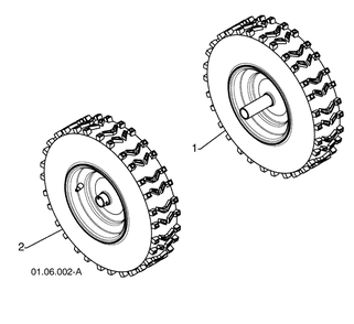 Wheels / Tires Diagram and Parts List for 924SB (96193003501)(2008-10) Husqvarna Snow Blower