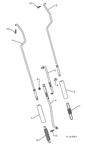 Handles-C Diagram and Parts List for 924SB (96193004500)(2009-06) Husqvarna Snow Blower
