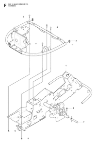 Chassis / Frame Diagram and Parts List for R175 (965104901)(2008-06) Husqvarna Lawn Tractor
