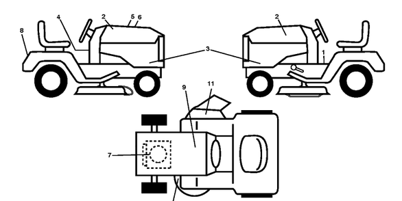 Decals Diagram and Parts List for YTH22V46 (96045004800)(2013-09) Husqvarna Lawn Tractor