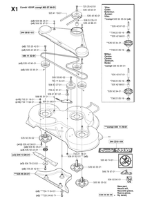 103cm Cutting Deck 2 Diagram and Parts List for R15-V2 (953533701)(2006-05) Husqvarna Lawn Tractor