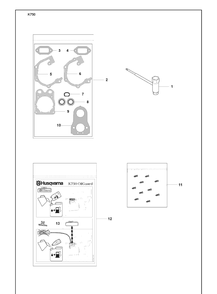 Kit Switch Off And Combination Tool Diagram and Parts List for K750 2008-10 Husqvarna Lawn Tractor Accessories