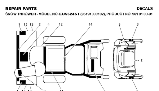 Part Location Diagram of 532408036 Husqvarna OperatorG¦s Manual