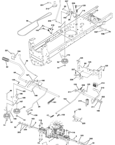 Drive Diagram and Parts List for YTH2348 (917289571)(2010-04) Husqvarna Lawn Mower