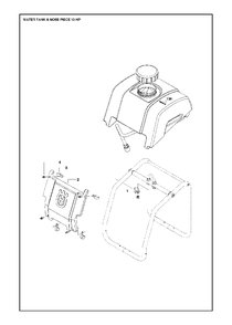 Water Tank And Nose Piece Diagram and Parts List for FS520 (FS 524)(2011-02) Husqvarna Circular Saw
