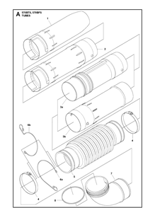 Tube Diagram and Parts List for 570BTS 20111800001-Current Husqvarna Leaf Blower / Vacuum