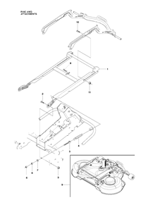 Attachments Diagram and Parts List for R16CAWD (966830301)(2010-07) Husqvarna Lawn Tractor