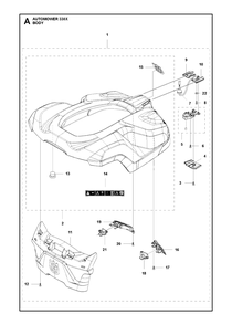 Cover Diagram and Parts List for 330X 2015-01 Husqvarna Lawn Mower