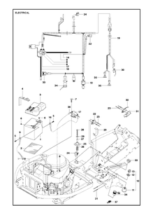 Electrical Diagram and Parts List for R316T  Husqvarna Lawn Mower