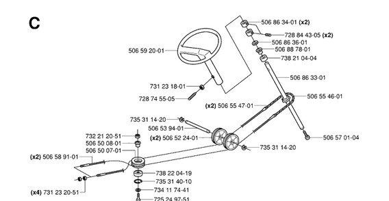 Engine Diagram and Parts List for RIDER16 (953521401)(2006-01) Husqvarna Lawn Mower