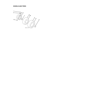 Wheels & Tires Diagram and Parts List for 96045006101  Husqvarna Lawn Tractor