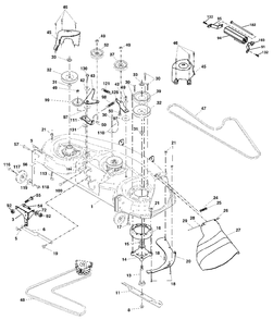 Mower Deck Diagram and Parts List for YTH2148 (954571960-A)(2003-11) Husqvarna Lawn Tractor