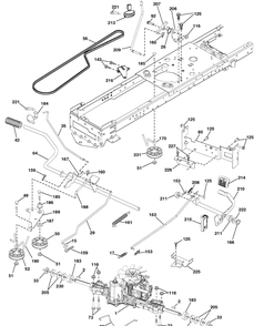 Drive Diagram and Parts List for YTH22V42 (917289620)(2010-05) Husqvarna Lawn Mower