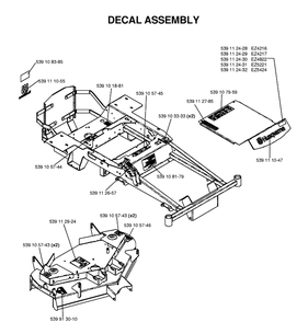 Part Location Diagram of 539112430 Husqvarna DECAL, EZ4820