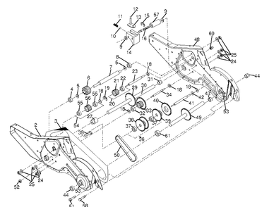 Transmission Diagram and Parts List for DRT900H (96093001206)(2013-12) Husqvarna Cultivator