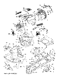Chassis Diagram and Parts List for 917240443  Husqvarna Lawn Tractor