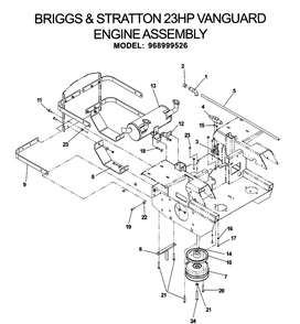 Engine 5 Diagram and Parts List for IZ5223 (968999526)(2006-08) Husqvarna Lawn Mower