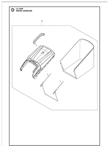 Collector Diagram and Parts List for LC140P (970488101)(970488102) Husqvarna Lawn Mower