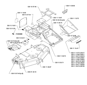 Decals Diagram and Parts List for IZ5225TXPKOA (968999375)(2005-12) Husqvarna Lawn Mower