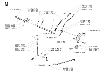 Controls Diagram and Parts List for R11BIO 2002-02 Husqvarna Lawn Tractor