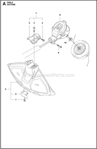 Cutting Equipment Diagram and Parts List for 520ILX  Husqvarna Trimmer