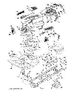 Chassis Diagram and Parts List for YTH24V54-96043025900  Husqvarna Lawn Tractor