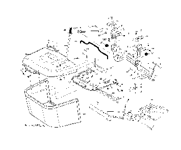 Bagger Diagram and Parts List for CTH220TWIN (96061019002)(2007-10) Husqvarna Lawn Tractor