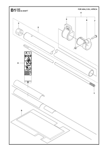 Tube And Shaft  2 Diagram and Parts List for 236R  Husqvarna Brush Cutter