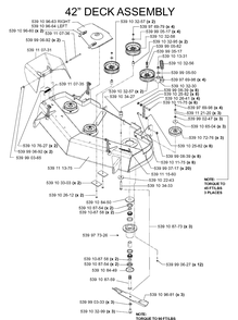 42inch Cutting Deck 2 Diagram and Parts List for IZ5223 (968999258)(2005-12) Husqvarna Lawn Mower