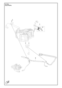 Electrical Diagram and Parts List for HV764  Husqvarna Engine