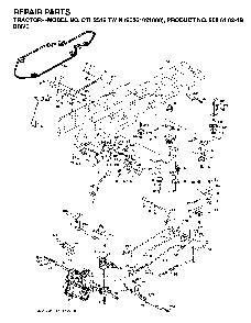 Drive Diagram and Parts List for CTH2542TWIN (96061021800, 960610218)(2007-04) Husqvarna Lawn Tractor