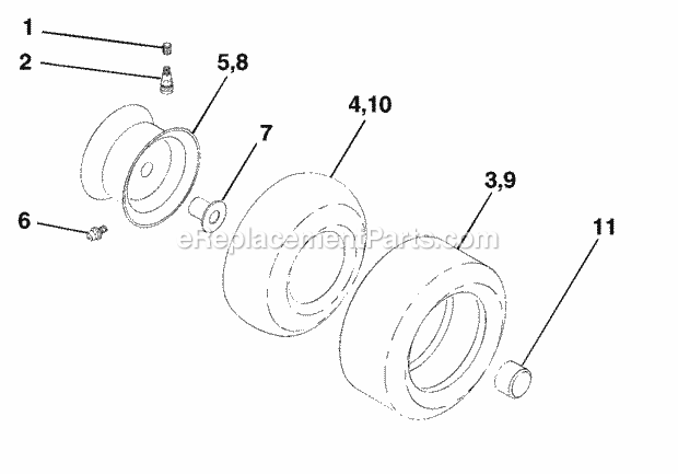 Steering Assembly Diagram and Parts List for WET2242STD 2004 Husqvarna Lawn Tractor