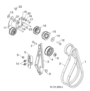 Chassis, Engine And Pulleys 1 Diagram and Parts List for 12530HV (96193007204)(2013-08) Husqvarna Snow Blower