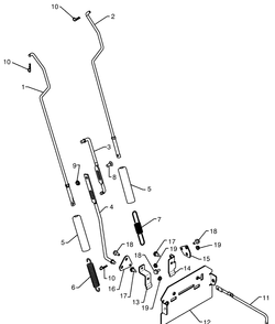 Linkage Rods Diagram and Parts List for 1130SB (96193004300)(2008-11) Husqvarna Snow Blower