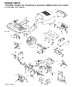Chassis And Enclosures Diagram and Parts List for YTH1542XP (HAU15H42J, 954170225)(2004-09) Husqvarna Lawn Tractor