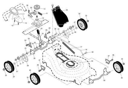 Part Location Diagram of 581075013 Husqvarna Drive Control