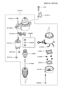 Starter Diagram and Parts List for FX691V-AS50 2017-09 Husqvarna Engine