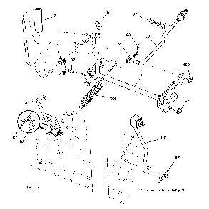Mower Lift / Deck Lift Diagram and Parts List for YTH200TWIN (96041006401)(2009-02) Husqvarna Lawn Tractor