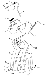 Control Panel And Discharge Chute 5 Diagram and Parts List for ST327 (96193012701)(2019-04) Husqvarna Snow Blower